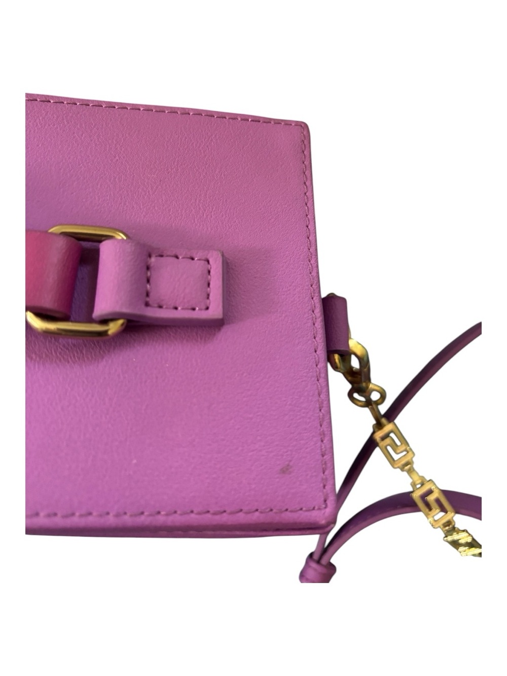 Loungefly Pink Sculptural Panel Box Crossbody with Gold Chain - Picture 10 of 12